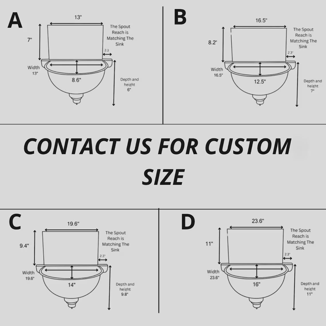 Hand-Hammered Black Copper Wall Mount Sink - Moroccan Basin